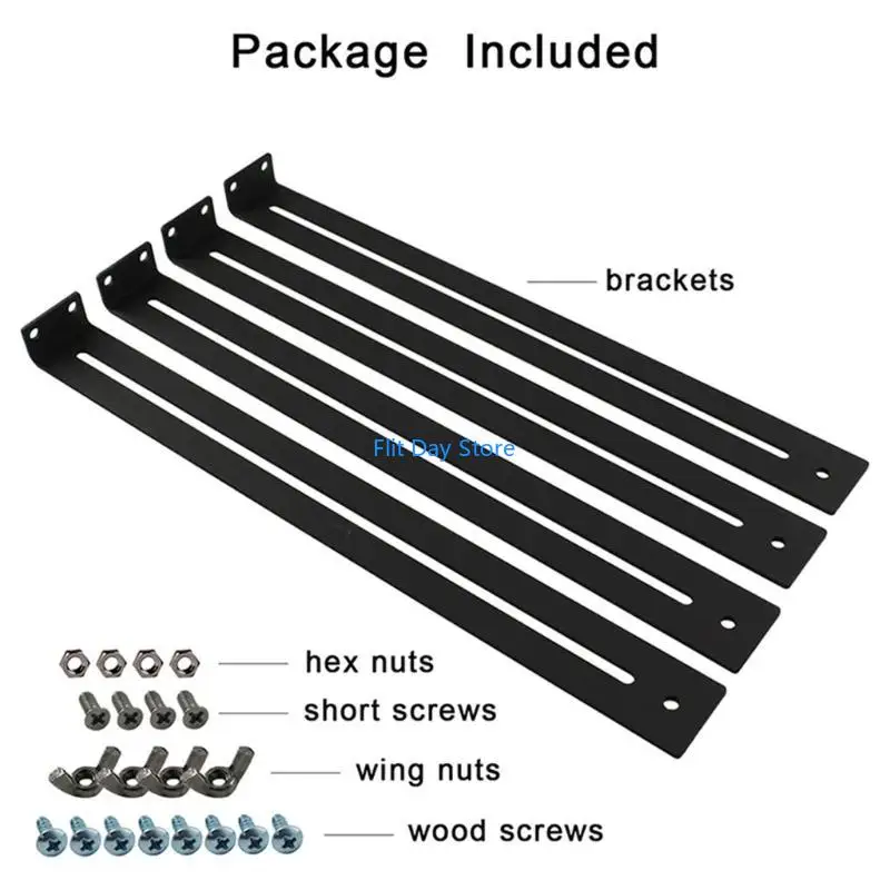 F92C 4Pcs Drawer Furniture Repair Kits Furniture Repair Accessories Bracket Replacement Drawer Support Fixed Plate Part