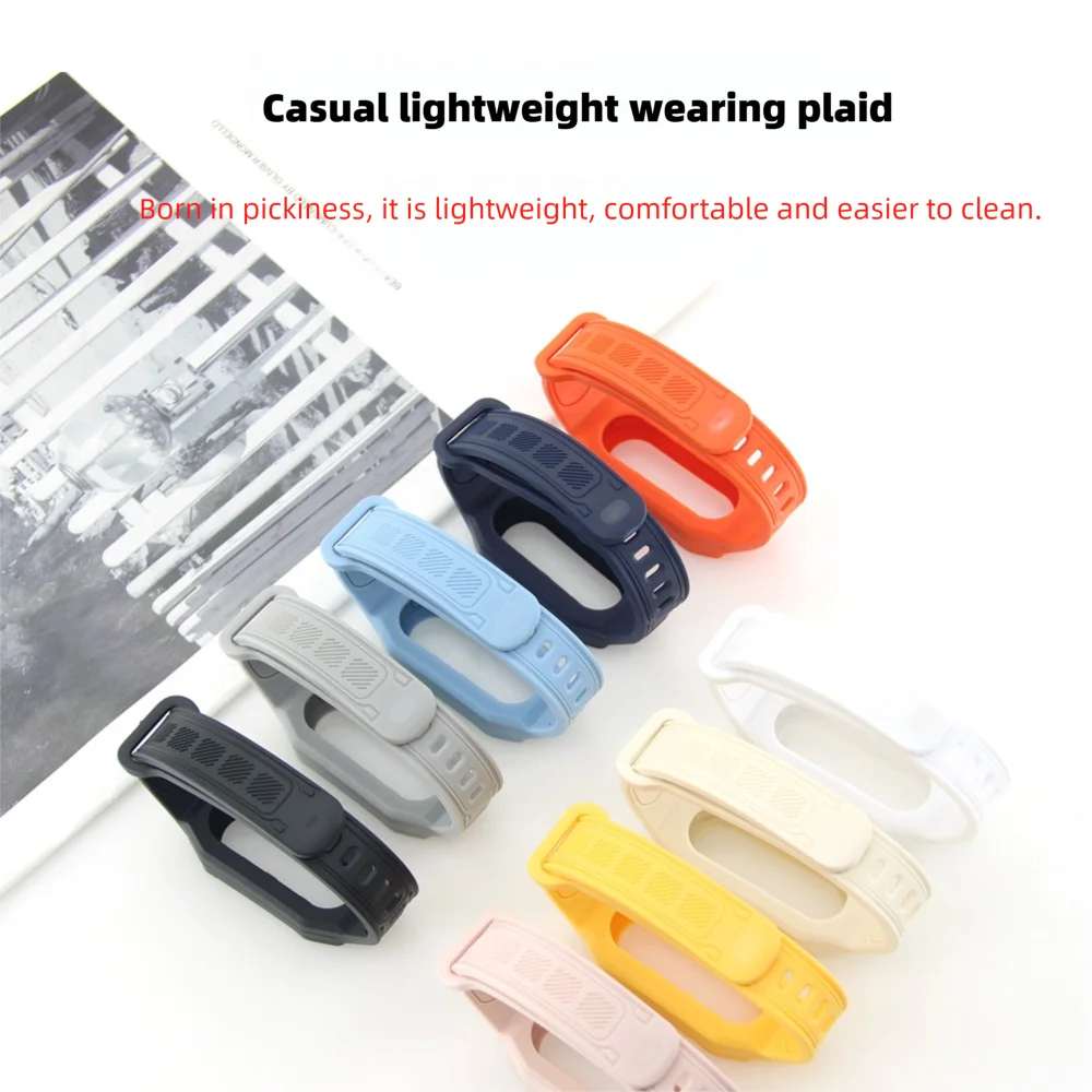 Integrated Watch Strap For Xiaomi Band 3/4/5/6/7/8/9 Stable Buckle Quick Release Skin-friendly Silicone Watch Band Men Women
