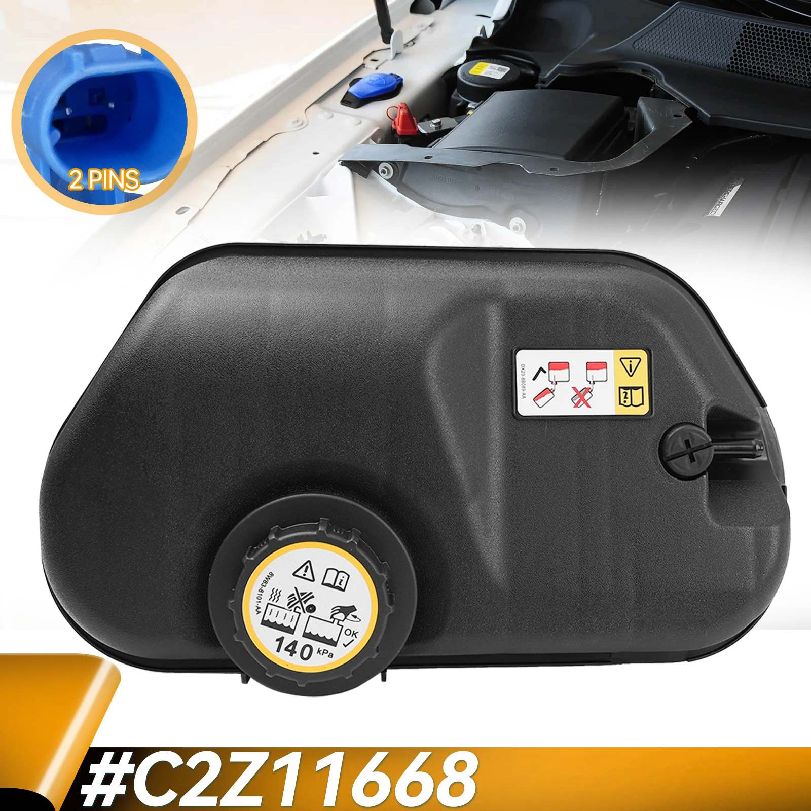 

Автомобильный переливный бак охлаждающей жидкости, охлаждающий чайник с крышкой для Jaguar XF X250 XJ X351 2,7 D и 3,0 D 2009-2015 C2Z11668