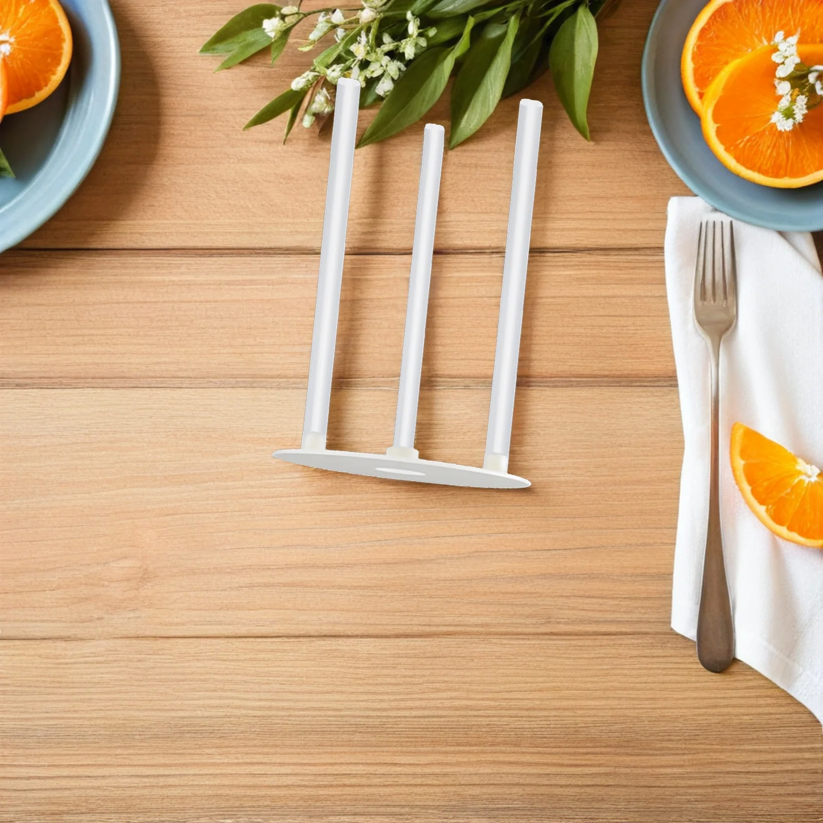 8set Separator Plates Pillars Set Round Layered Cake Support Rods Transparent Food-Grade Plastic Multi-Layer Cake Making Tool