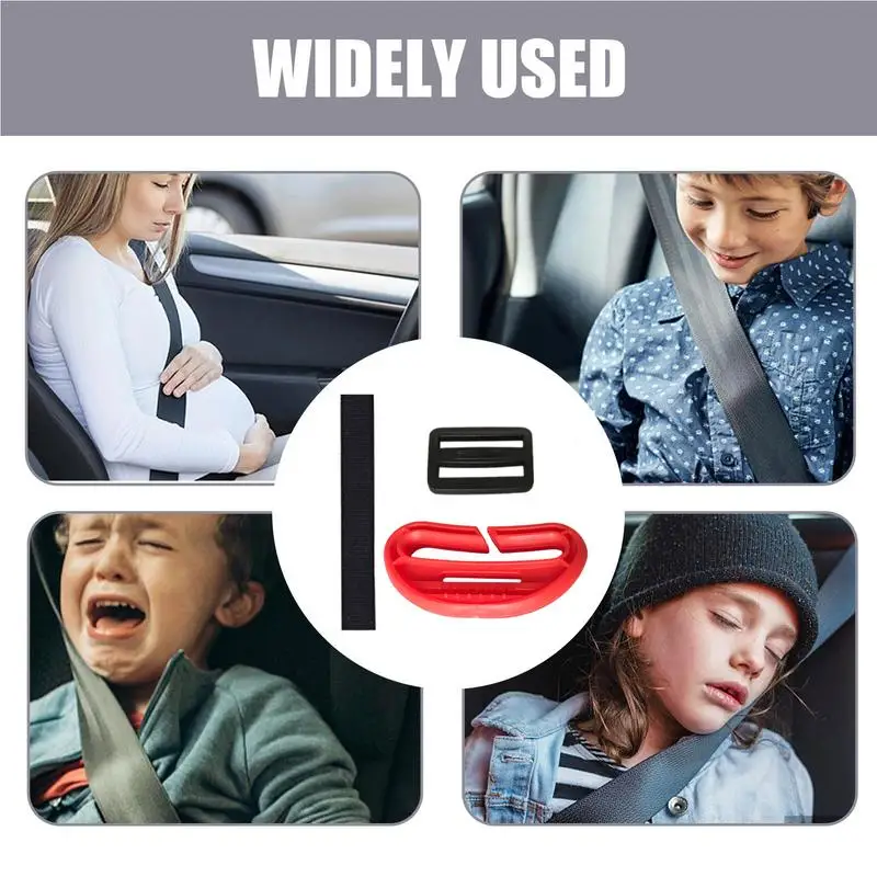 Seat Belt Holder For Kids Adjustable Car Seat Belt Adjuster Shoulder Neck Strap Adjuster Wear-Resistant Safety Strap Positioner image 5
