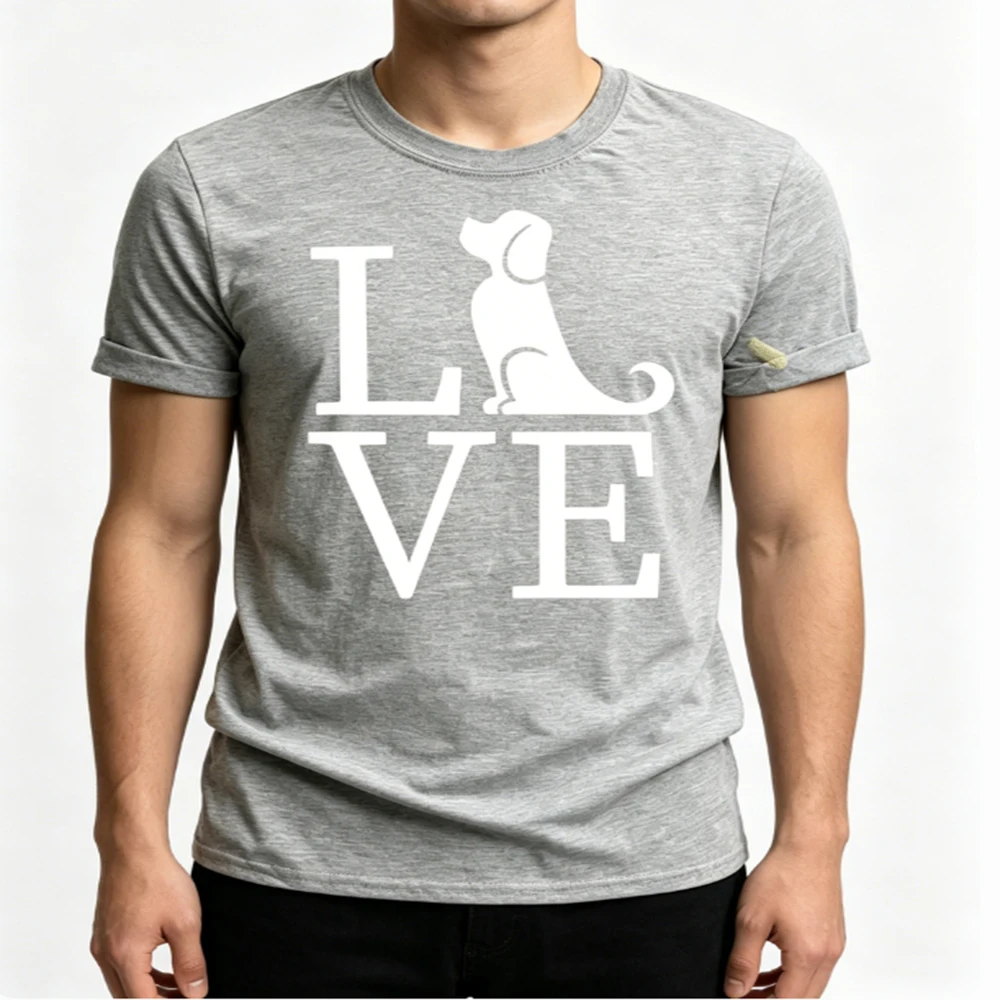 Funny Dog Printed T Shirt Dog Owner Vintage Short Sleeve Cotton Daily Wear Tops 2026