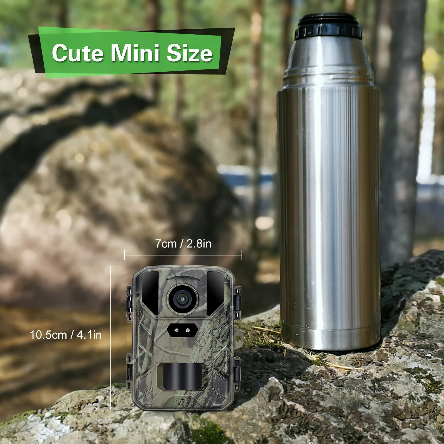 4K MiNi800 Mini Wildlife Hunting Camera 50MP Keep Way Trail Camera Waterproof HD Night Vision Infrared Photo Trap with 256GB Car