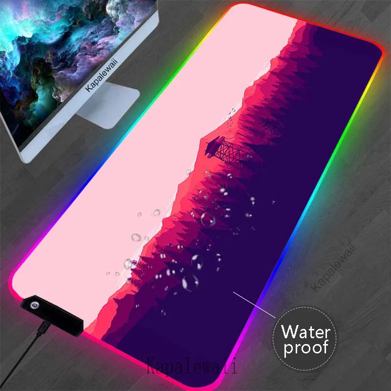 Mata kolorowa mysz z duża podkładka pod mysz leśnym RGB XXL 100x50cm Teclado e mysz podkładki pod klawiaturę z gumową wodoodporną podkładką pod mysz