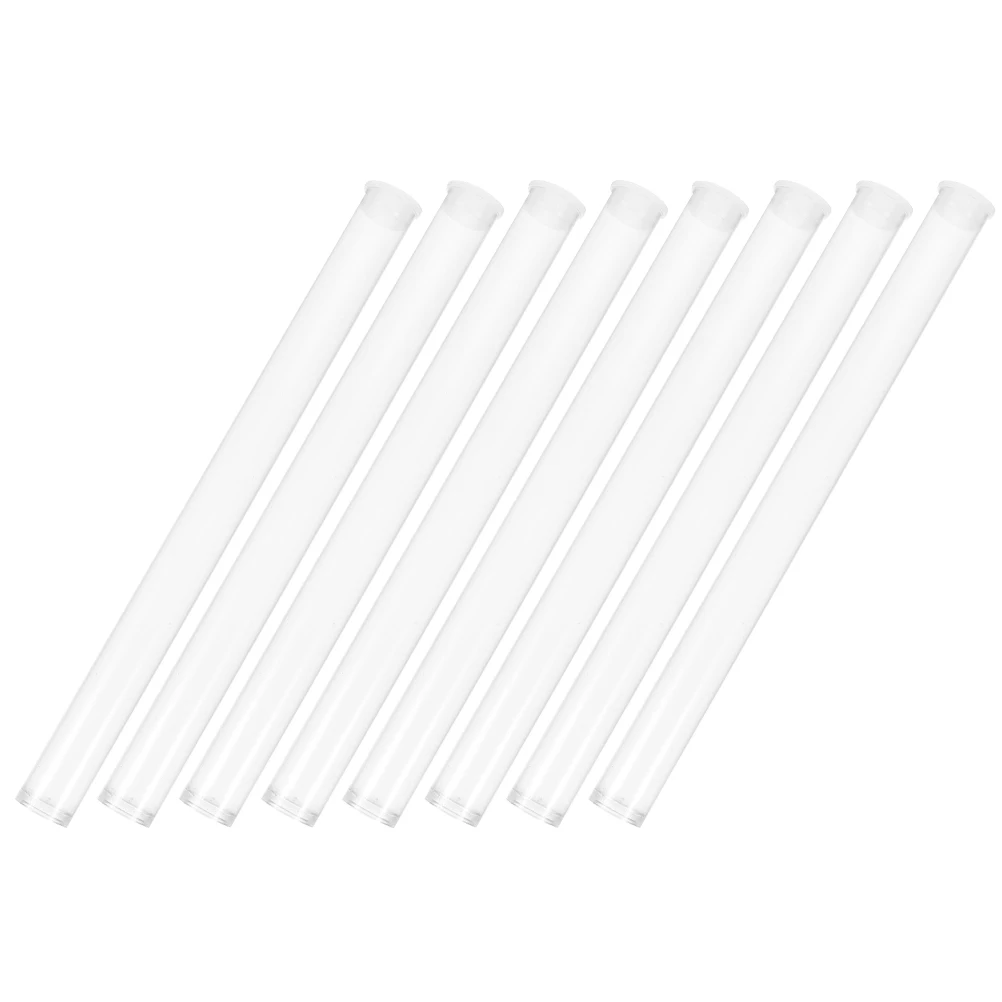 

8 Pcs Acrylic Incense Stick Holders Transparent Tubes Storage Containers for Sage Sticks Tea Candy Sugar Lightweight