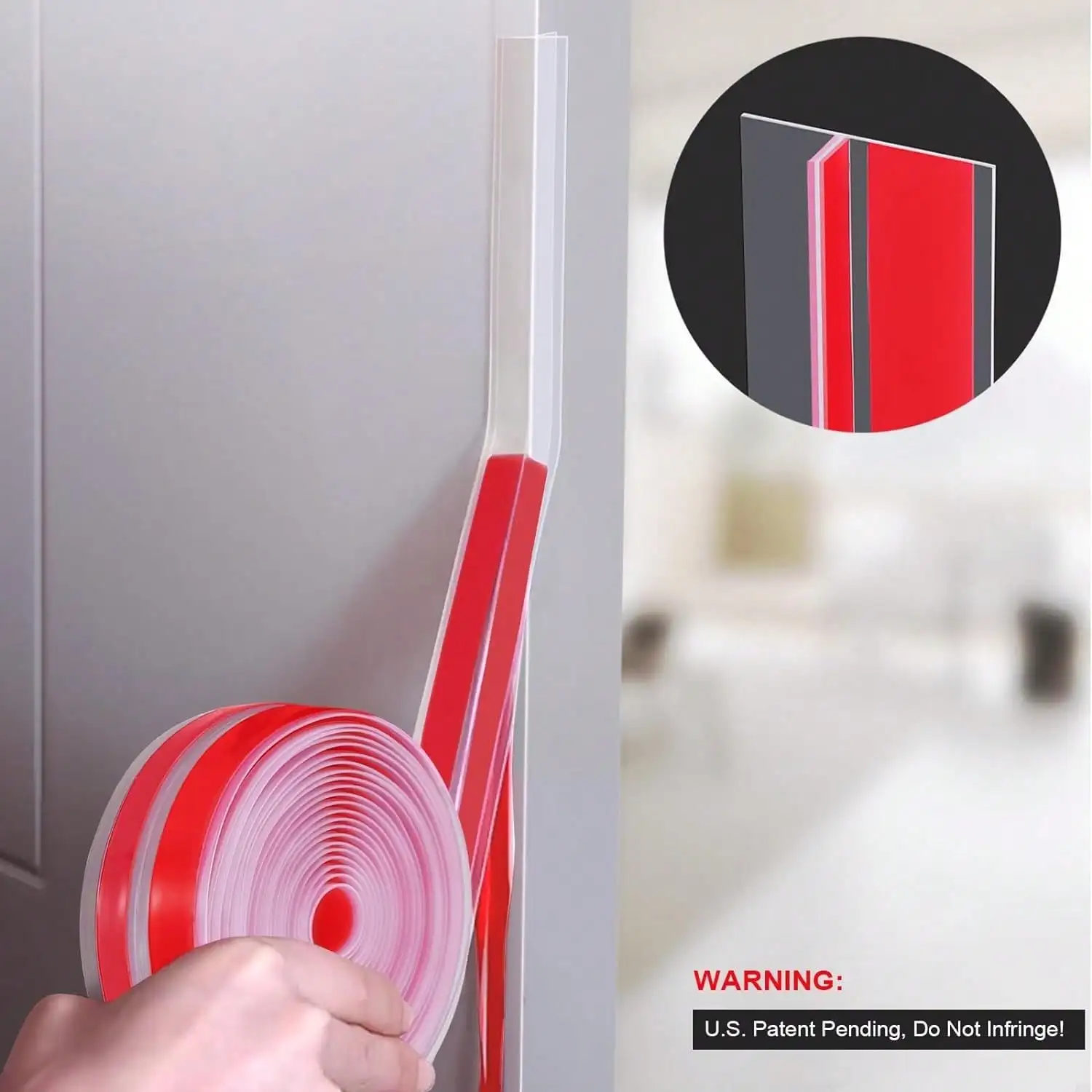 T-Shaped Clear Silicone Seal Strip For Door & Windows Gaps,Weather Stripping Door Seal Strip Draft Stopper For Side Of Door