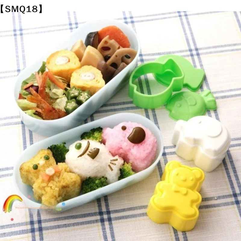 3 PCS Sandwich Crust Cutter Non-Toxic Bread Cookie Mold Rabbit Panda Flower Designs for Kids Bento Breakfast Homemade Use