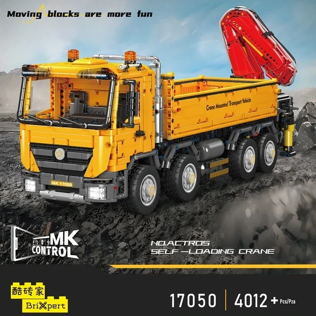 

Mould King 17050 Technical Car Building Block Remote Control Self-Loading Crane Model Assembly Truck Brick Kids Christmas Gift