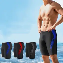 New Letter Print Men Swimming Trunk Elastic Plus Size Summer Swimsuit Boxer Breathable Quick-drying Swimming Shorts