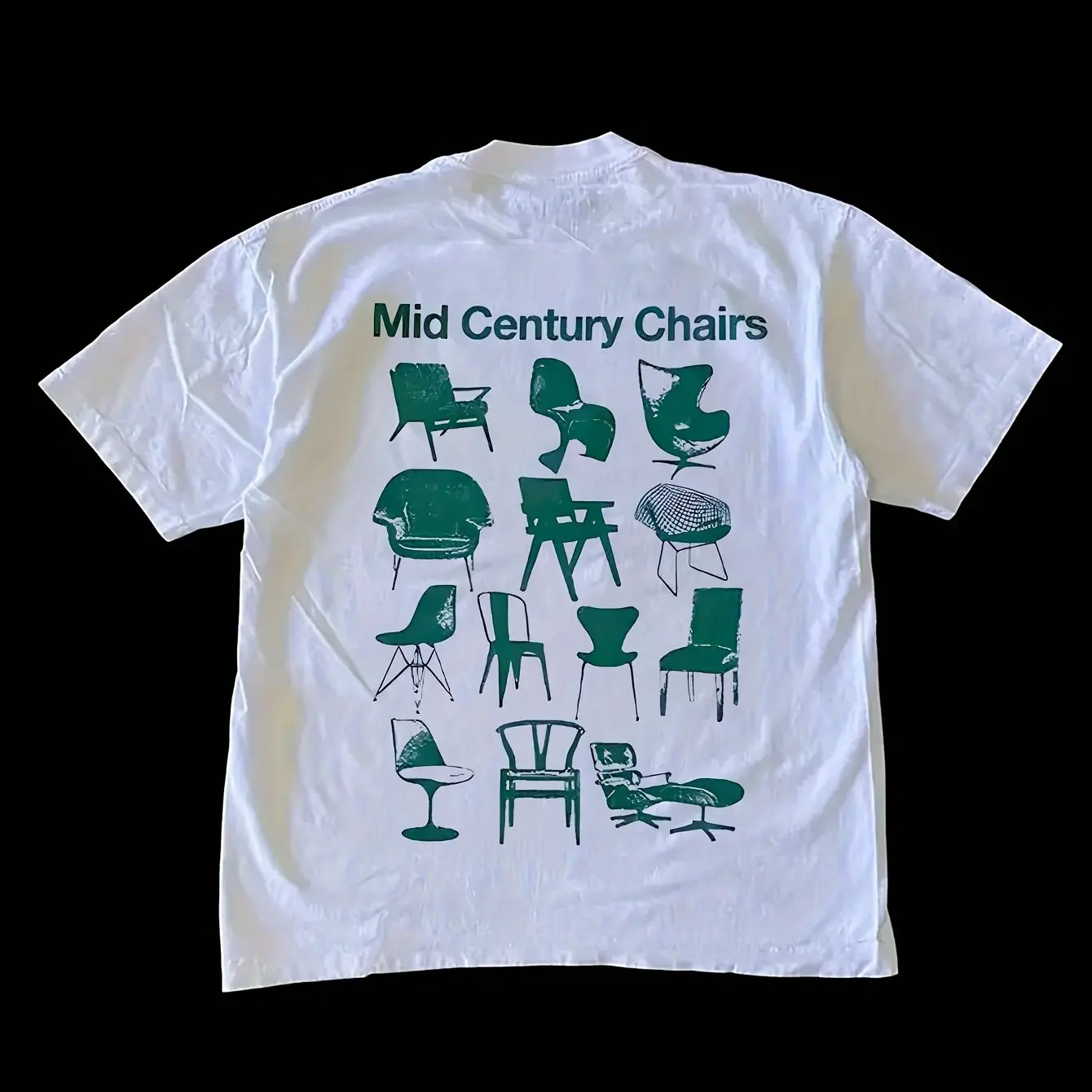 

Ladies' Y2K Retro Medieval Modern Chair Printed T-shirt Loose Casual Clothing Daily Dressing Gothic Shirts for Women