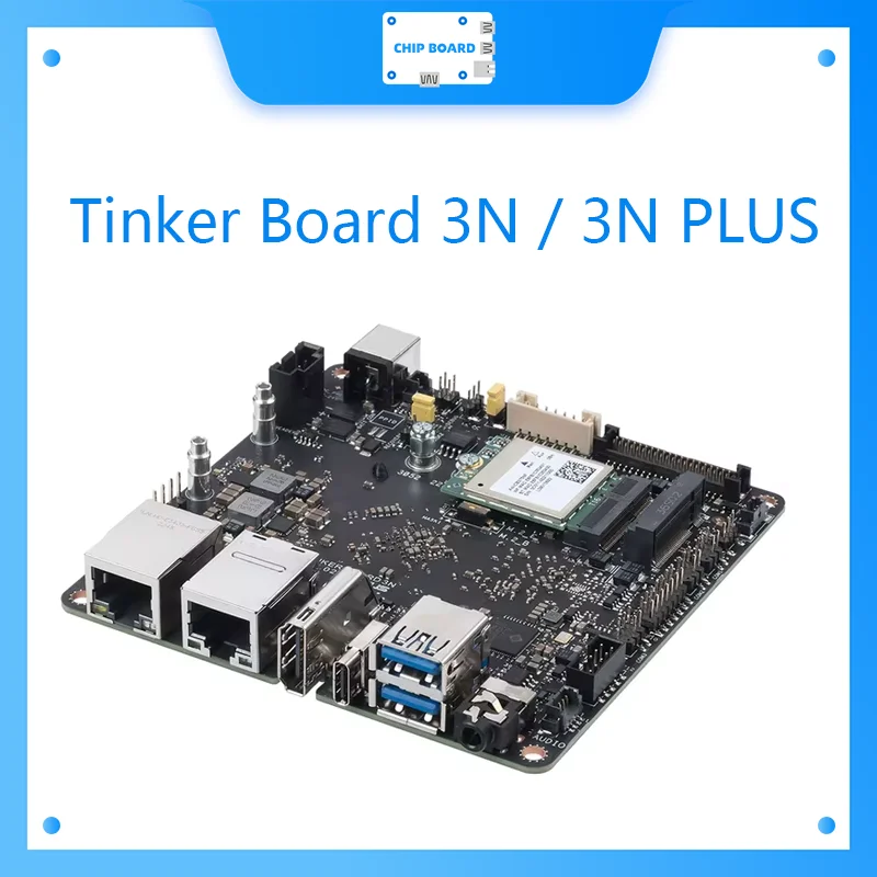 لوحة ASUS IoT Tinker 3N PLUS Rockchip RK3568 لوحة تطوير الكمبيوتر/SBC المزدوجة LAN تدعم Linux Debian وYocto وAndroid