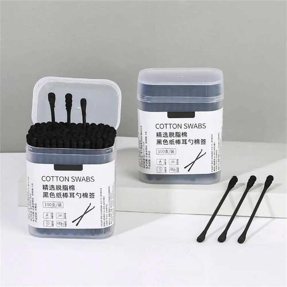 Great  Makeup Swab Plastic Cosmetic Swab Cotton Buds with Storage Box Set No Odor Lightweight Cotton Buds Home Supplies