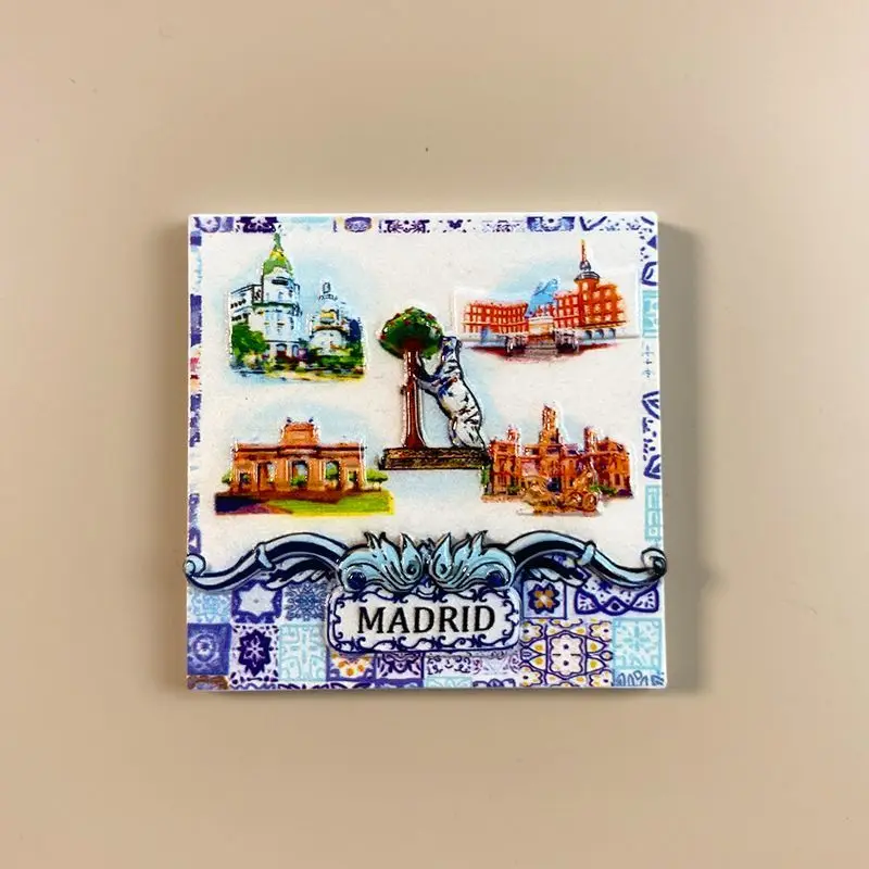 

Madrid, Spain Travel Souvenir Fridge Magnet Creative Home Decoration 3D Magnetic Sticker Gift