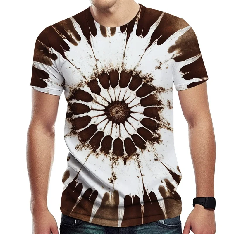 3D Novelty Style T shirt Men Short Sleeves Spiral Streak Print Tee Women's Shirts  Oversized Tshirts Camiseta Hombre Kids Tshirt