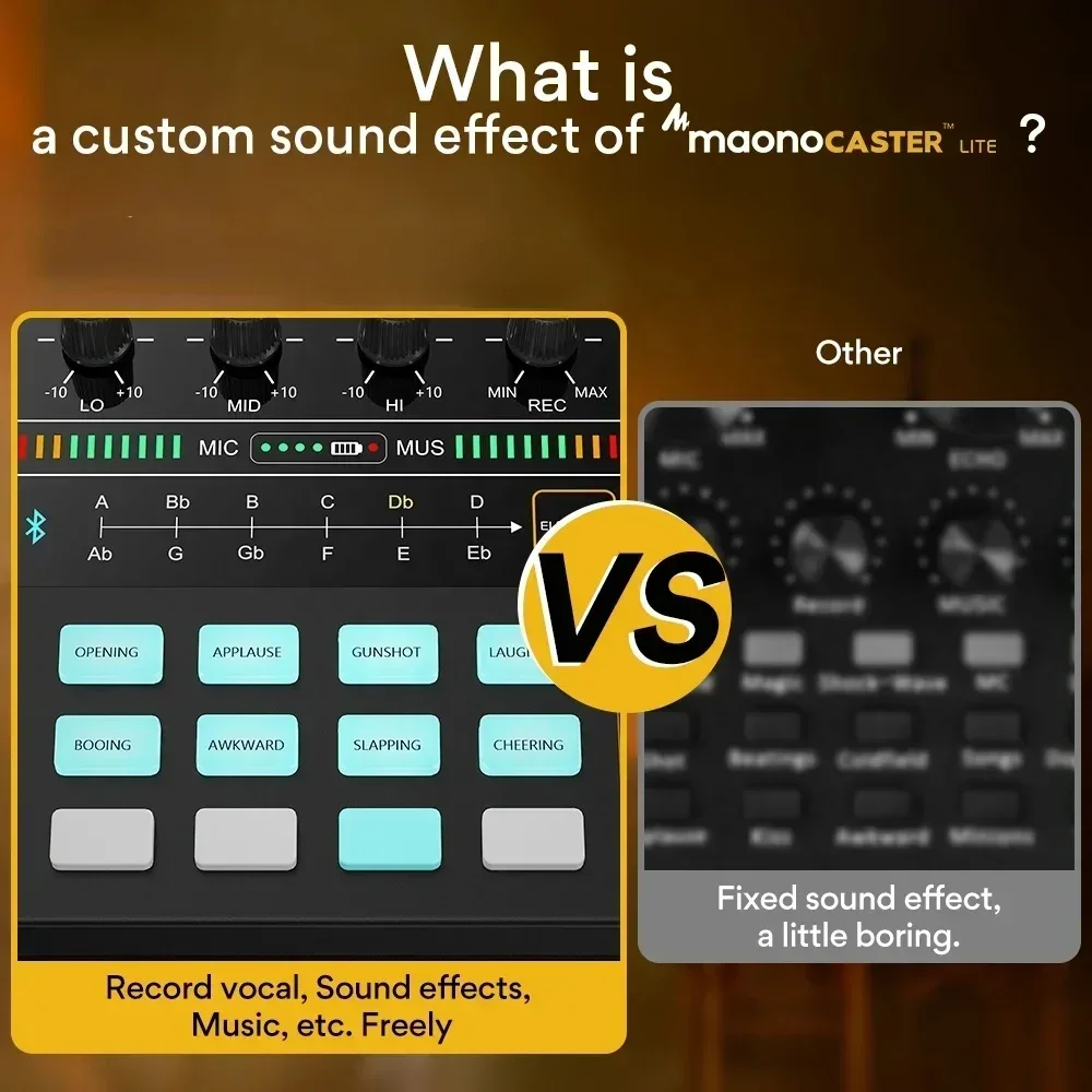 MAONOCASTER Portable Studio Microphone With Professional Live Sound Card Set Phone Computer Audio Mixer Podcast Equipment Bundle