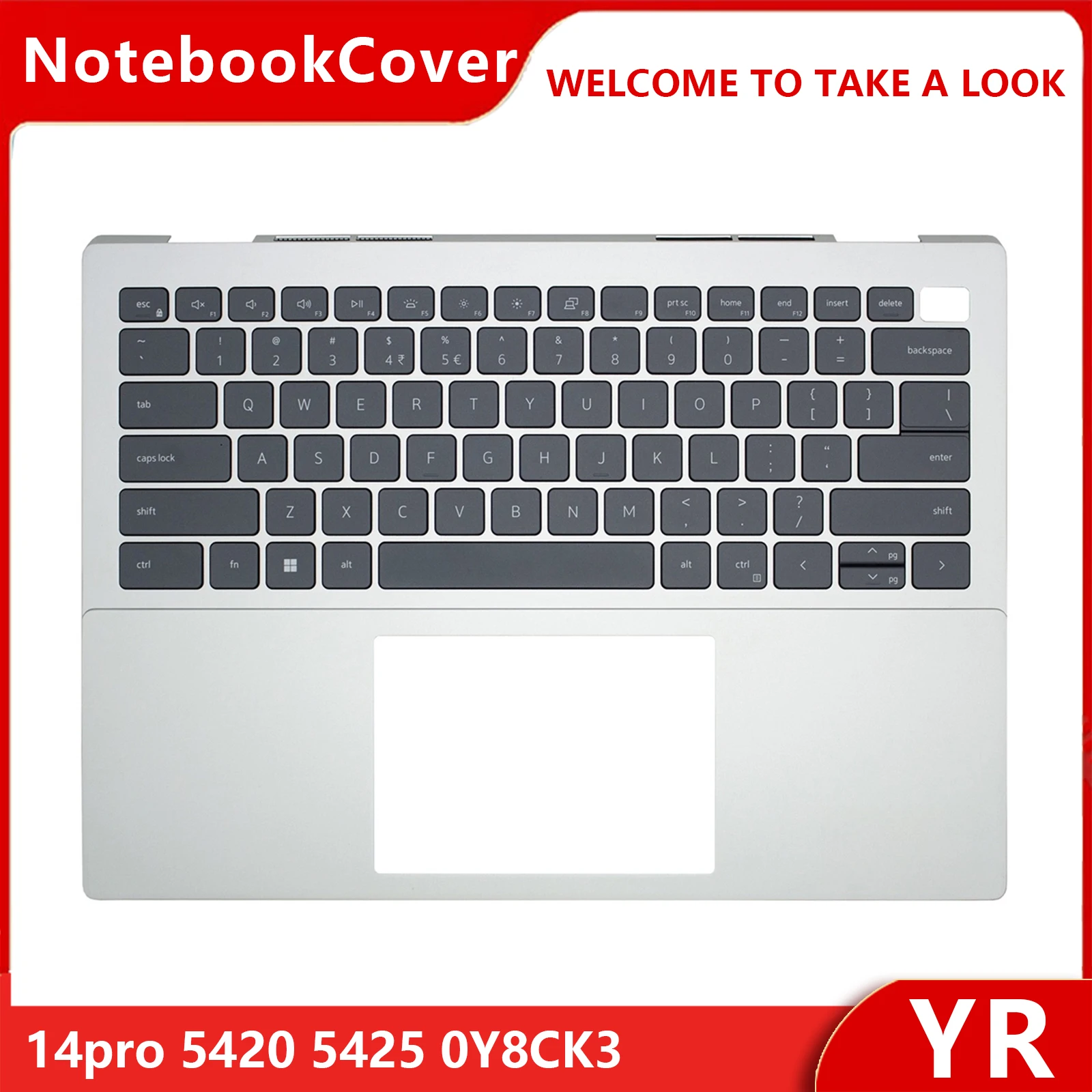 

New Original Laptop US Keyboard For DELL Inspiron 14pro 5420 5425 0Y8CK3 Palmrest Upper Cover Case Top Backlit Keyboard Replace