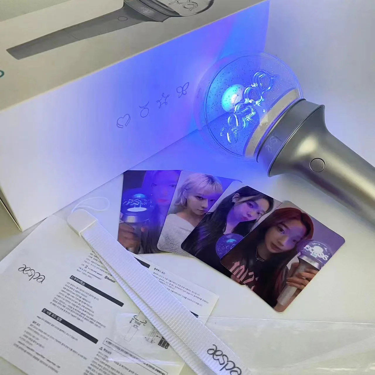 Imagem -03 - Kpop Idol Lightstick Lâmpada Fluorescente Concerto Lâmpadas Led Light Stick Wick Inverno Karina Ningning Giselle Fans Coleções Presentes