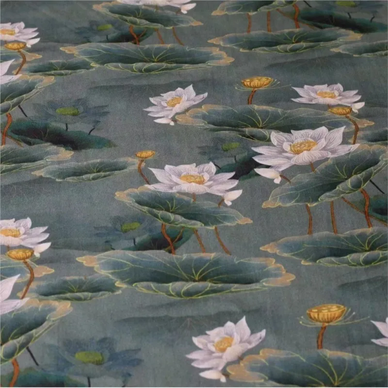 New Chinese-style leaf and cotton-padded fabric velvet spray-painted digital printed sofa cushion tie-dyed