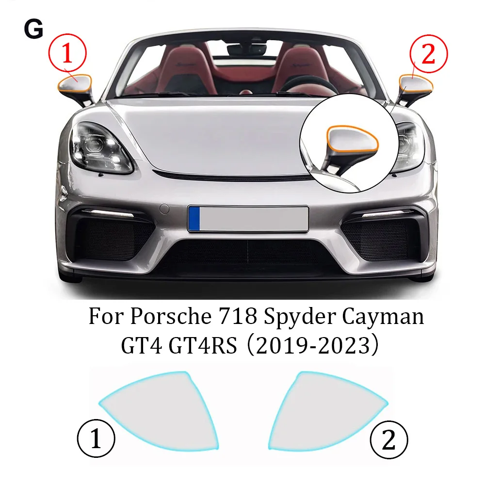 

Pre Cut Paint Protection Film for Porsche 718 Spyder Cayman GT4 GT4RS 2019-2023 Headlight Rearview Mirror Invisible TPU PPF Film