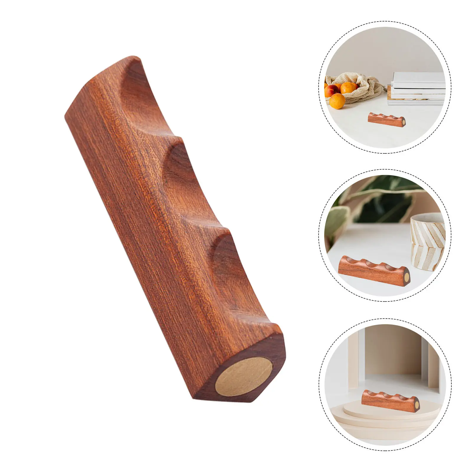 

Handcrafted Wood Copper Calligraphy Brush Stand Brush Pen Holder for Painting Writing Brushes Desk Organizer Study Room