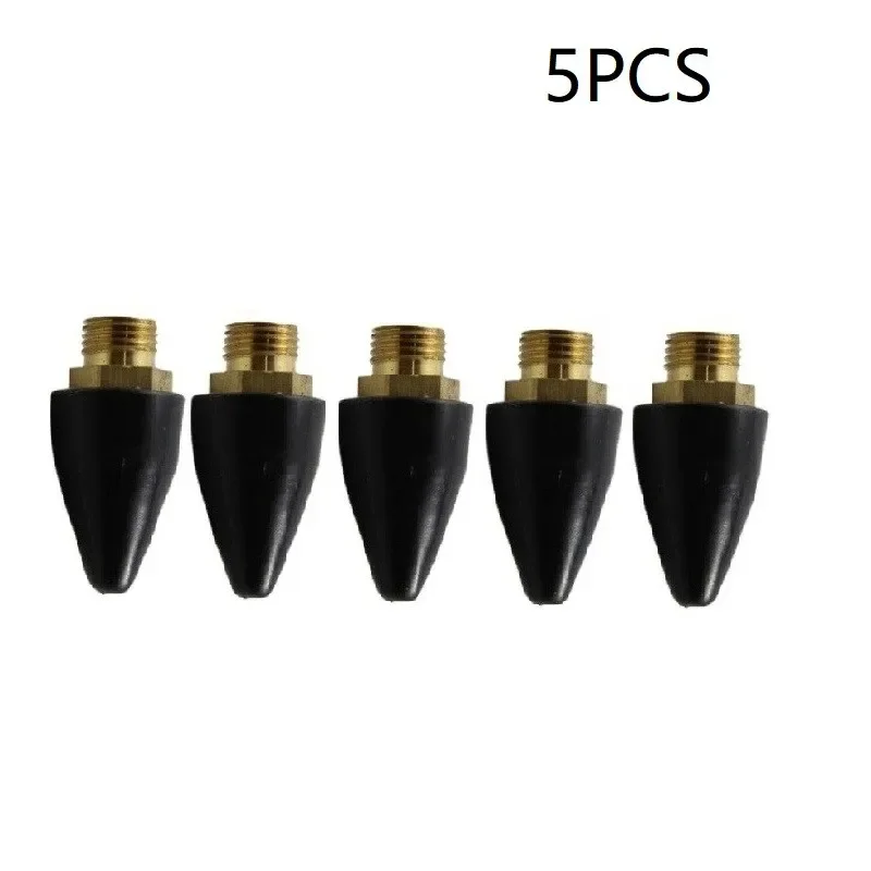 5Pcs Luft Düsen Gummi Spitze 3mm/0,12 zoll Blaspistole Kits Ersatz Gewinde 1/8 Zoll NPSM Power werkzeug Luft Blas Werkzeug Zubehör