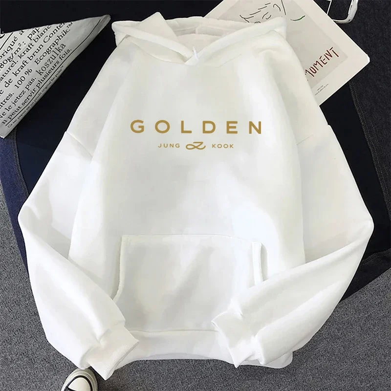 K-pop Printed Hoodies for Woman Jungkook Fans Hooded Sweatshirts Fall Winter Female Fashion Casual Sweatshirt Harajuku Unisex