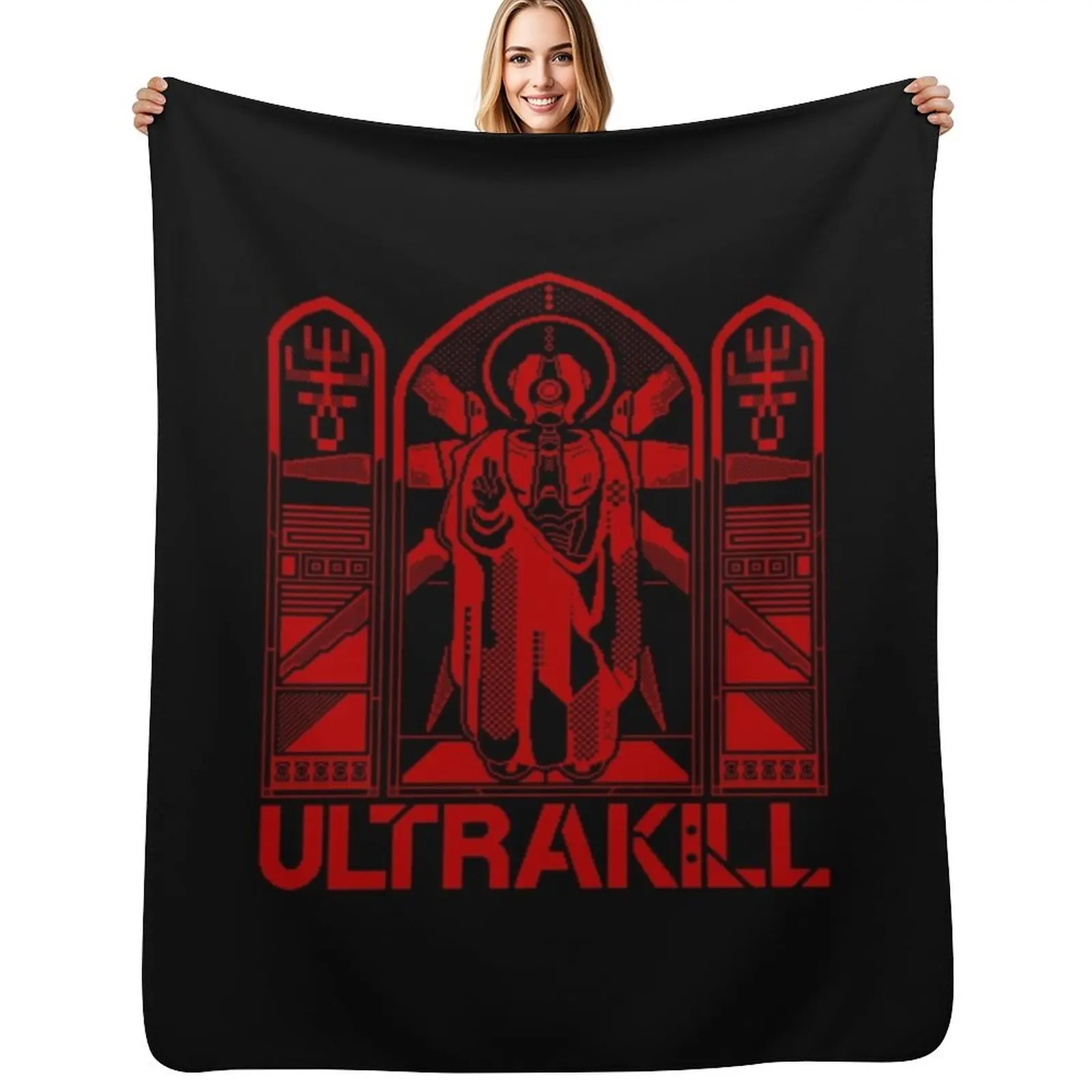 

Ultrakill v2 - Gabriel Ultrakill Throw Blanket Soft Bed linens Weighted Tourist Blankets