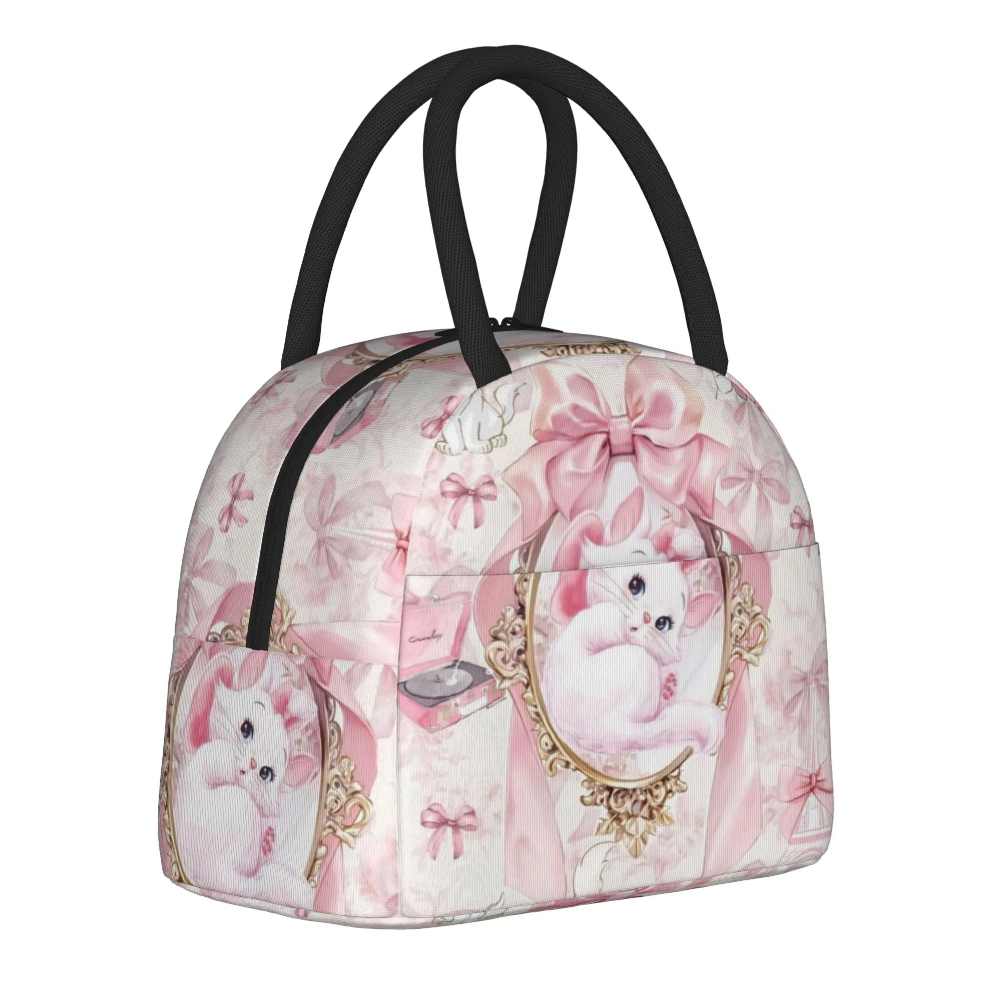 

Cartoon Marie Cat Aristocats Insulated Lunch Bags Thermal Bag Meal Container Large Tote Lunch Box for Men Women Beach Picnic