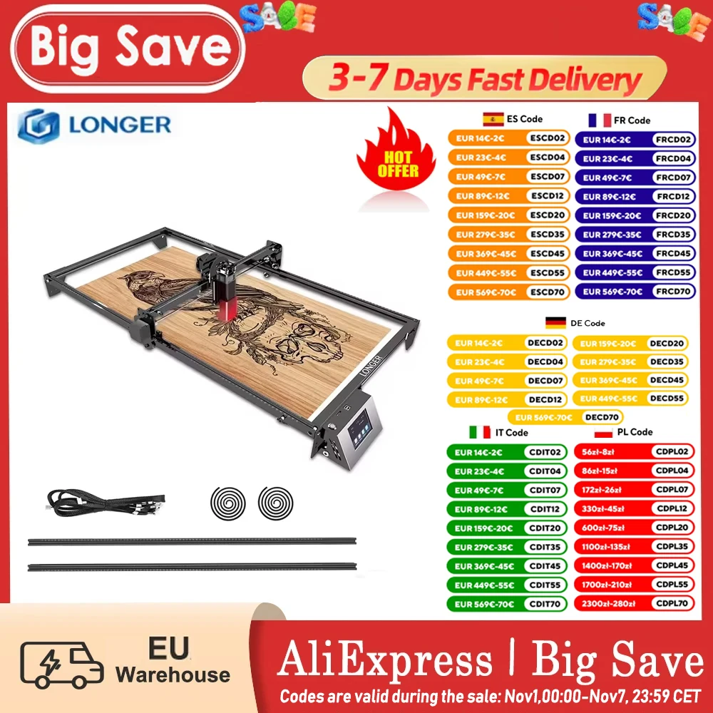 طقم تمديد Y-Axis للنقش بالليزر Ray5 الأطول، Ray5 5W/10W موسع من 400*400mm2 إلى 400*850mm2، كفاءة عمل أعلى. #1