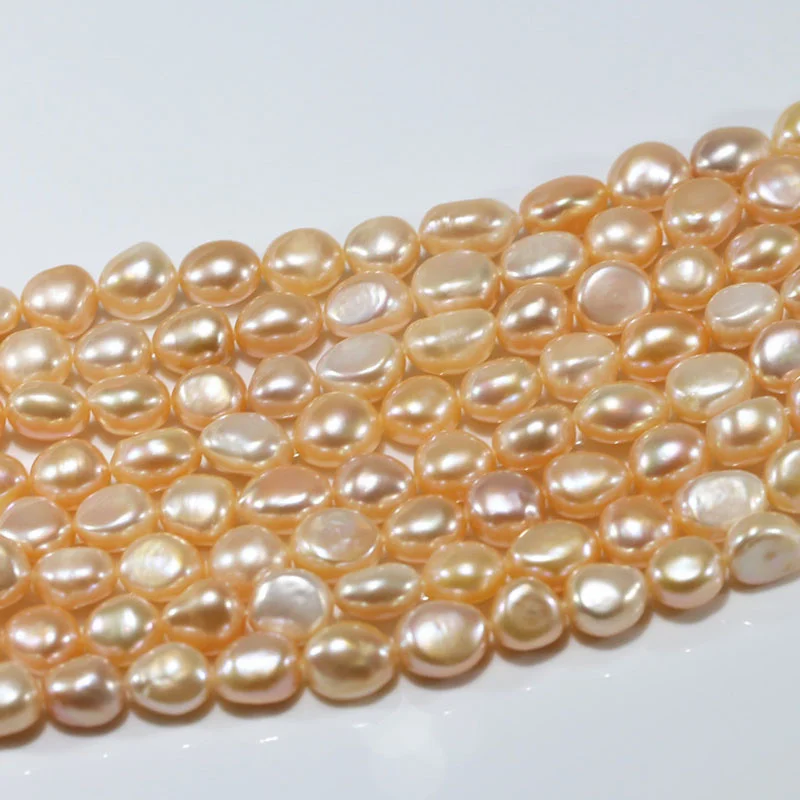 4A Natural FreshwaterCultured Pearls Button Baroque Pearl Strand 5-11mm for Jewelry DIY Pearl Necklace Elegant Lady Gift