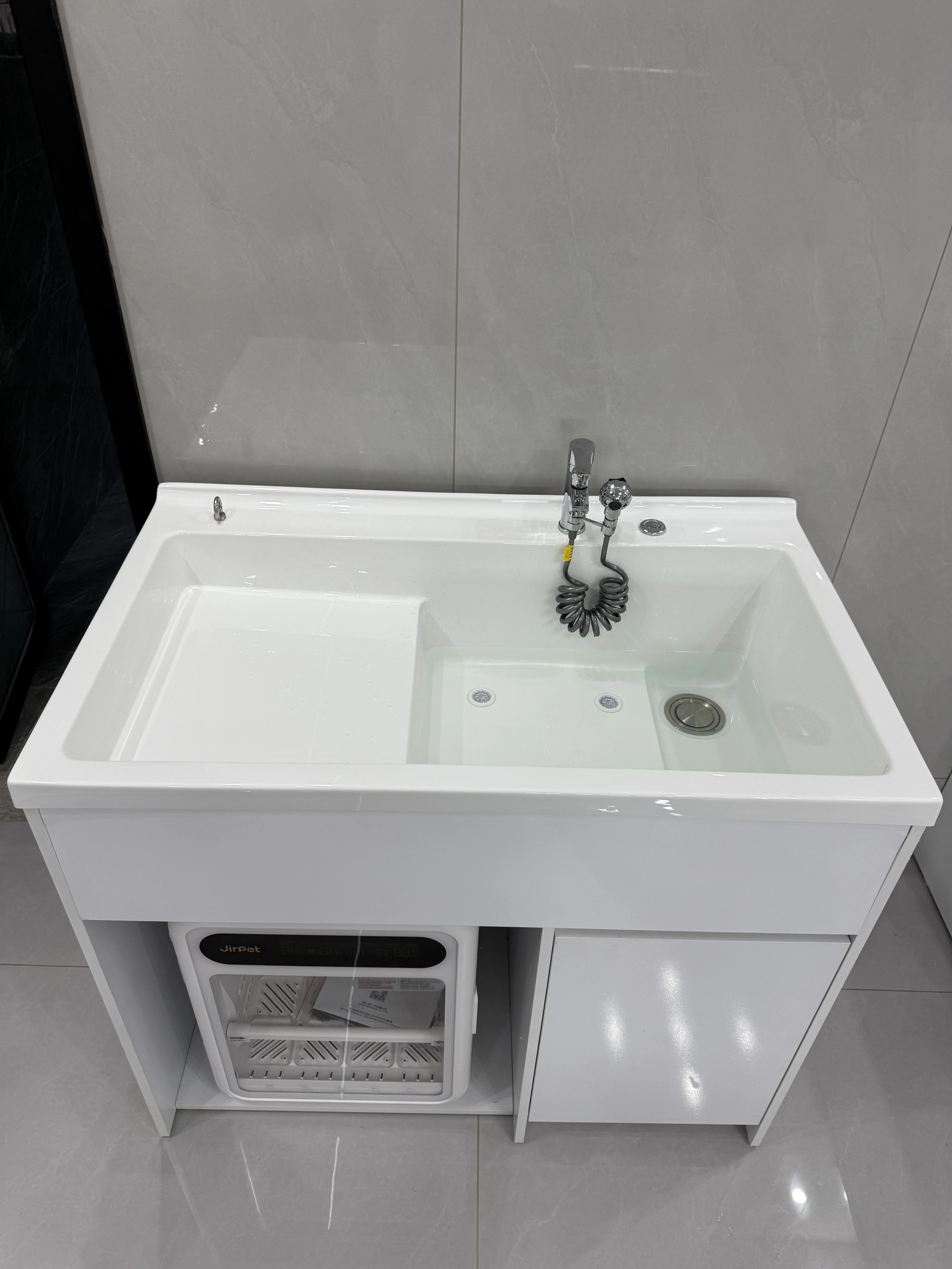 Acrylic Pet Grooming Bathtub, One-piece Forming Dog Cat SPA Bath Tub for Pet Shop Use