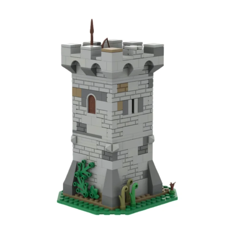 MOC architectural observation tower castle model - small particle building blocks toy set with 324 pieces - suitable for all ent