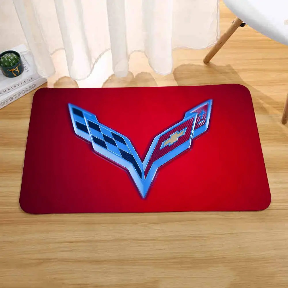 C-Corvette Racing Fußmatten, Heim-Wäsche-Teppich, Teppich für Wohnzimmer, Dekoration, Loungebereich, rutschfeste Fußmatte, Eingangstürmatte – Detail 3