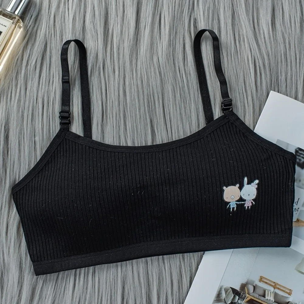 

New Cotton Kids Training Bras Casual Cute Breathable Vest Young Girls Underwear Tube Tops Teenage Training Bras 8-16Y