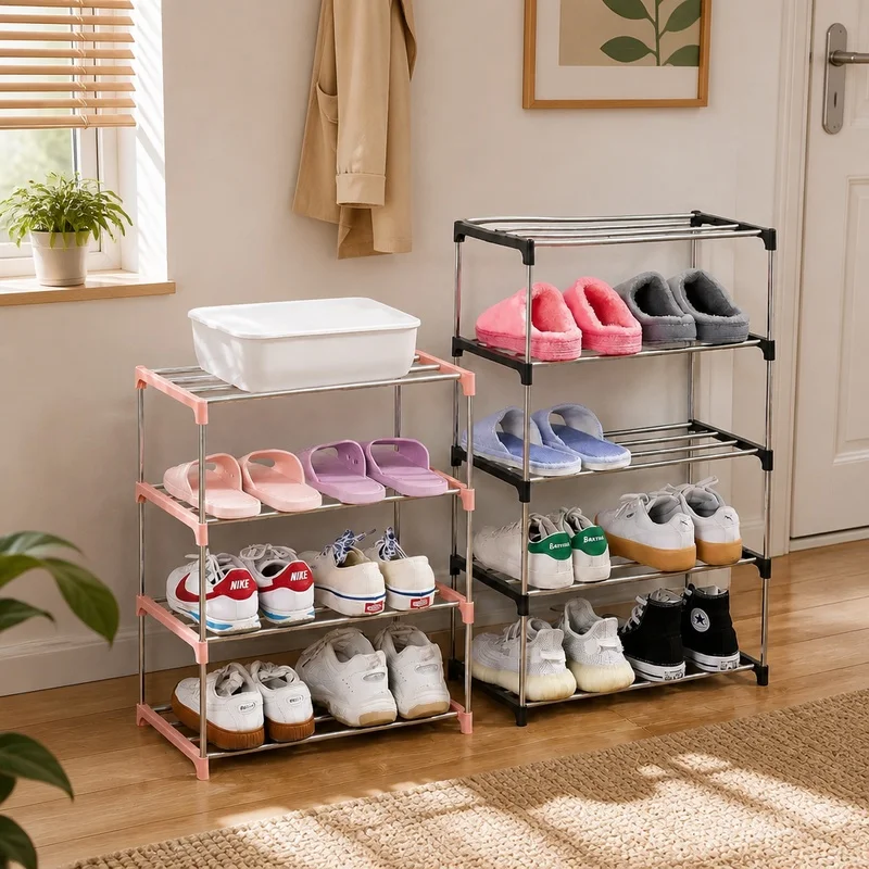 Range-chaussures efficace pour la maison avec une conception multi-niveaux à 3-4 étages pour une optimisation de l'espace