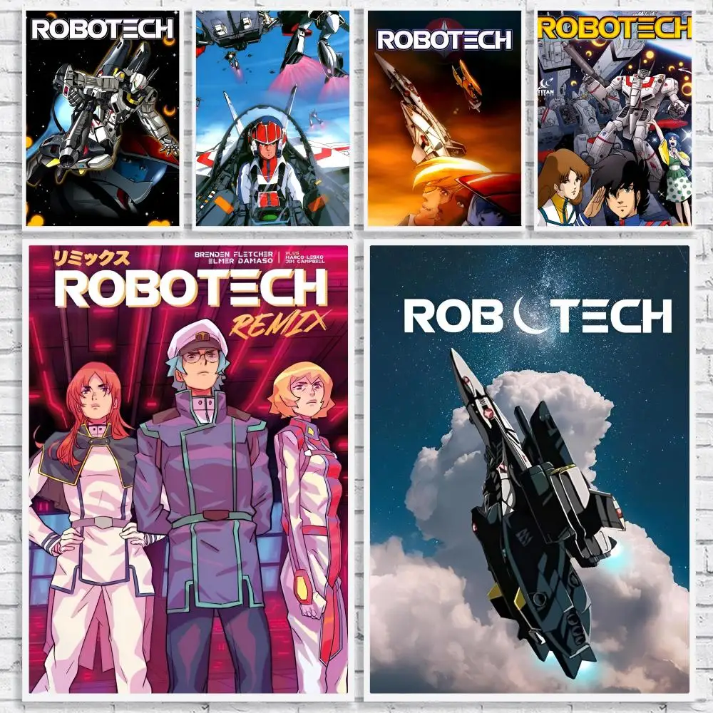 Mecha Animation R-Robotech Poster Versatile HD Waterproof Wall Art Self-Adhesive Decor for Any Space Ideal Gift