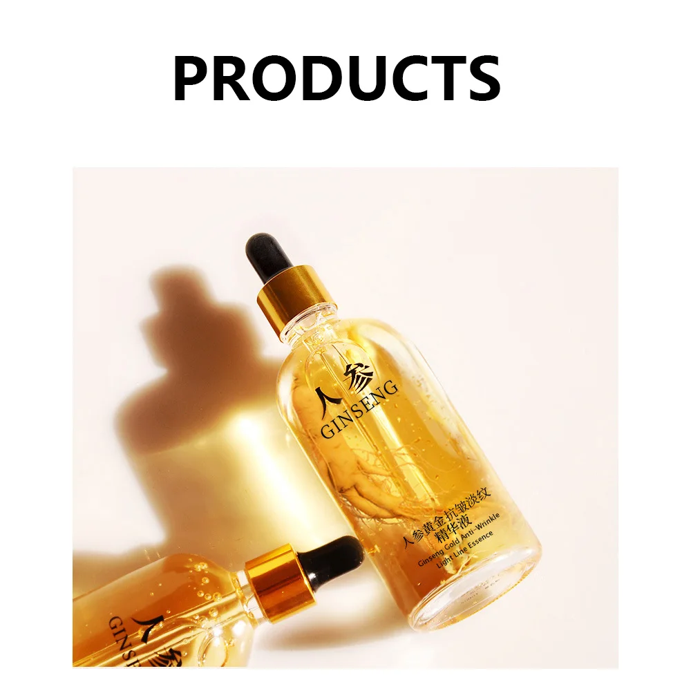 Ginseng Essence Polypeptide Essential Oil Gold Polypeptide Smoothes Wrinkles Essence Tighten Loose Skinreduce Fine Lines