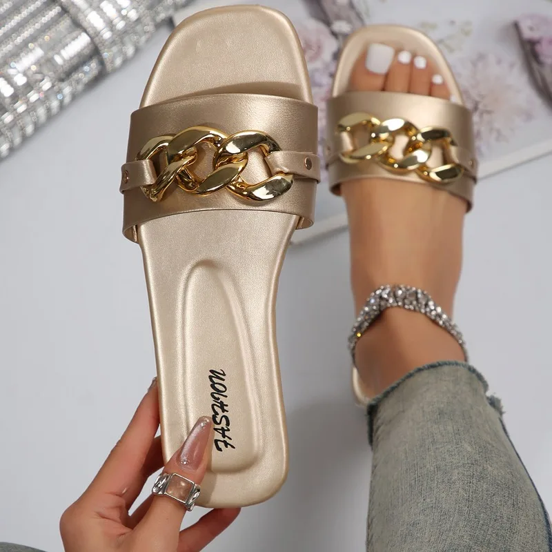 

Slippers Women's Outside Wear New Summer Fashion Outside Wear Versatile Non-slip Flat Seaside Beach Slippers