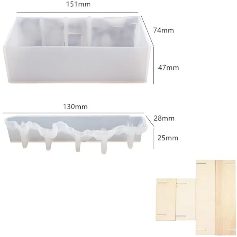 DIY Crystal Mountain Sea Wave Surface Mirror Silicone Mold Crystal Epoxy Resin Mold