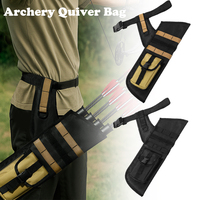 Archery Lightweight Hip Arrow Quiver Foldable Compact Hip Arrows Bag with Molle System Pocket Hanged for Outdoor Hunting