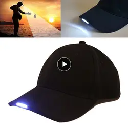 useful LED Flashlight Fishing Hat Sport Baseball Caps long working hours Night Walking Cycling Hiking Hunting Hats