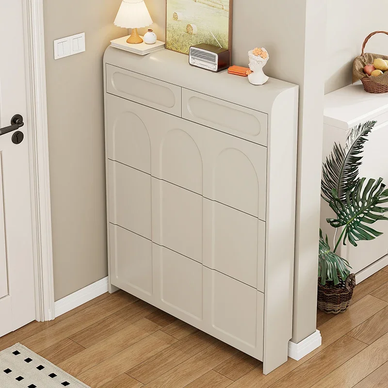 

Ultra-Thin Home Doorway Entrance Cabinet Large Capacity Locker Wall Small Apartment Door Narrow Shoe Rack