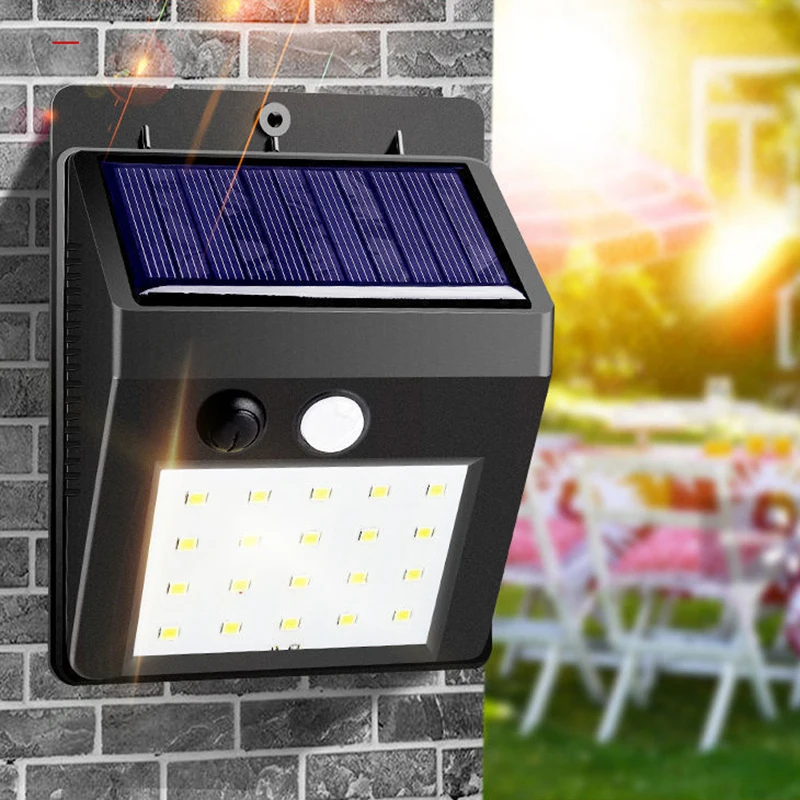 20 LED Solar Light Outdoor Solar Lamp with Motion Sensor Solar Lights Waterproof Sunlight Solar Power for Garden Decoration