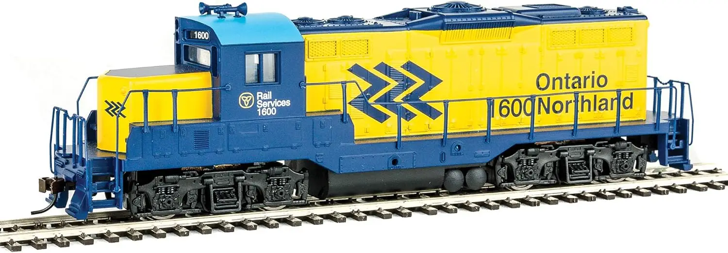 Standar DC-Ontario Northland # 1600 (Kuning, Biru; Logo Chevron) 931-456 Model Kereta Api Skala HO - Model Lokomotif