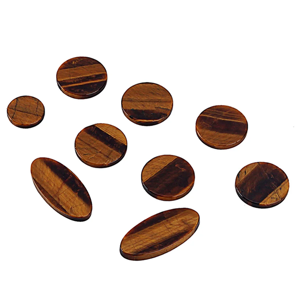

9Pcs Saxophone Shell Key Button Set Brown High Glossy Durable for Alto Tenor Soprano Saxophone Parts Shell Key Button