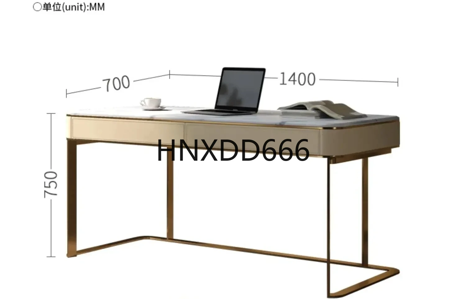 

Light luxury study desk chair marble rock slab household high-end writing desk desk