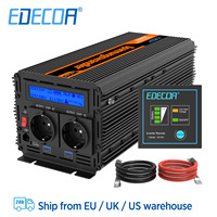 Inverter 12v 220v 3000W Modified Sine Wave Inverter 6000W DC 12V 24V To AC 110V 220V 230V 240V EDECOA Off Grid Power Converter