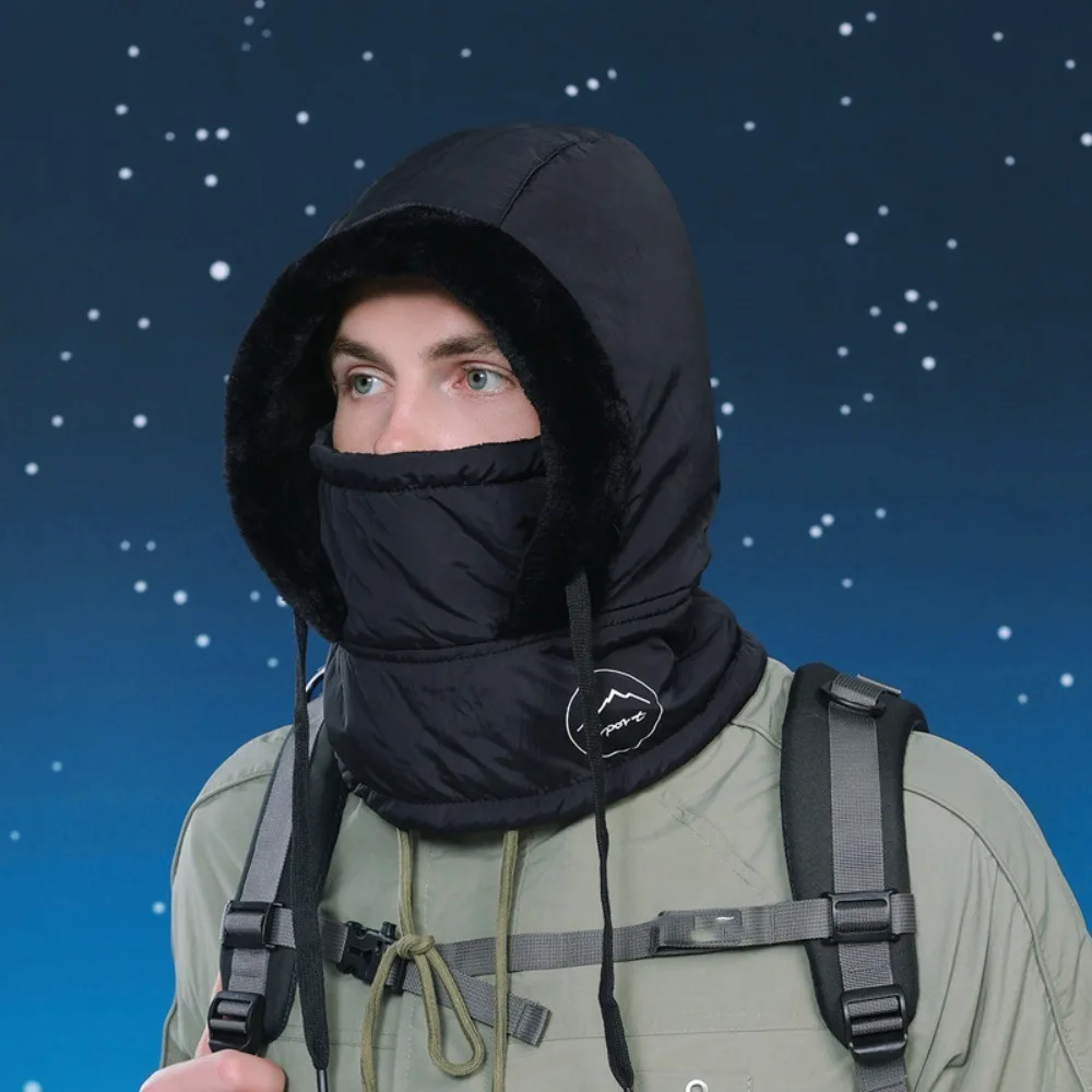 

Keep Warm 3-in-1 Winter Cycling Hat Windproof Cold Resistant Warm Scarf Face Mask Neck Protection Head Cover Lei Feng Hat Men