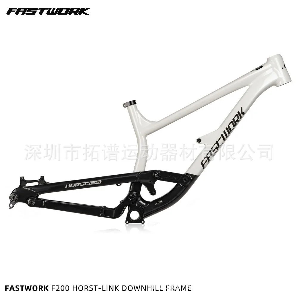 AliExpress F.YUZHE 2026 New Mountain Frame DH Full Suspension Frame Aluminum Bicycle Soft Tail 27.5er Rear Travel 200mm MTB Frame Boosting 12X148mm