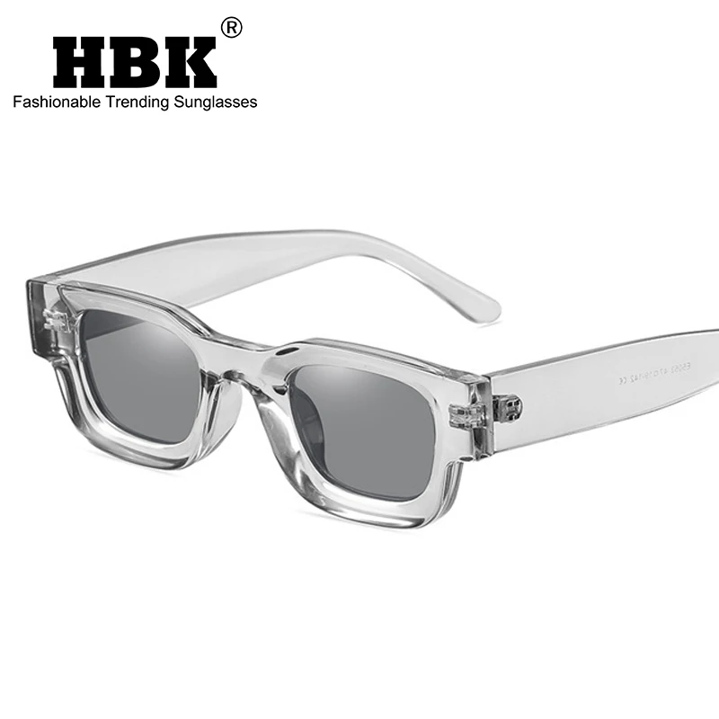 

HBK Ins Popular Fashion Small Square Polarized Sunglasses Women Retro Punk Shades UV400 Men Trending Sun Glasses Anti-Blue Light